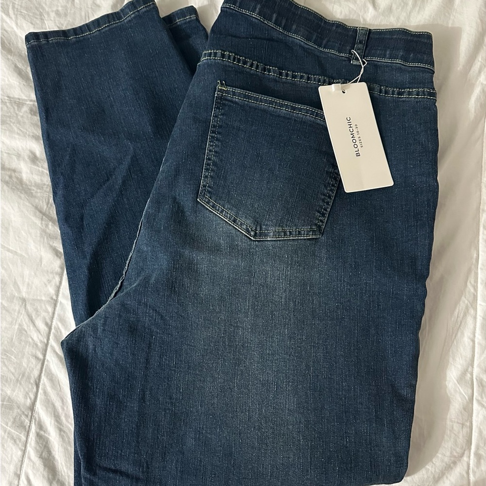 BloomChic Womens Dark Blue Straight Jeans